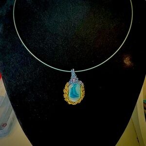 Colorful Agate Pendant Necklace